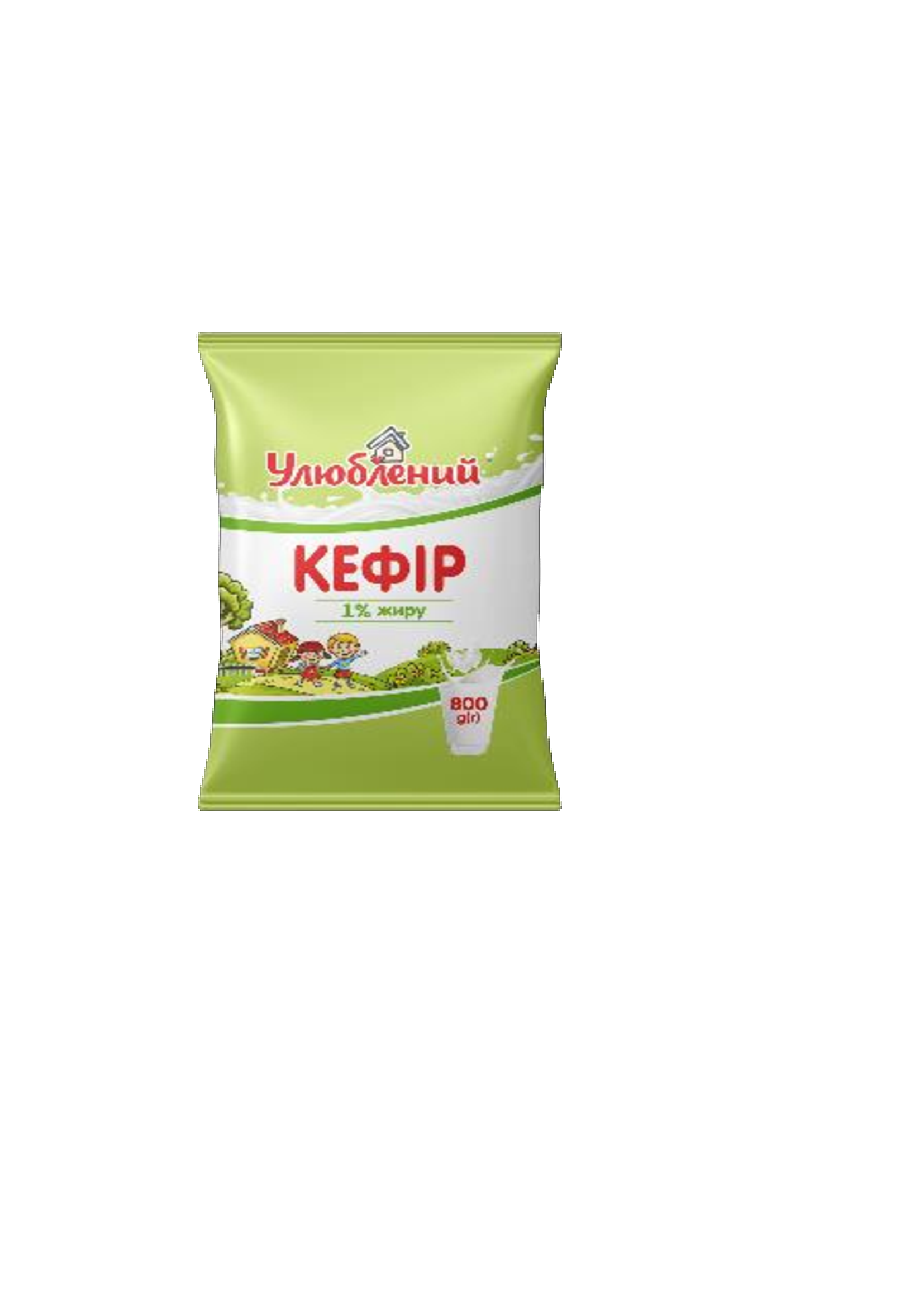 Кефір 1,0 % жиру, 800 грам ТМ «Улюблений» згідно з ДСТУ 4417:2005.